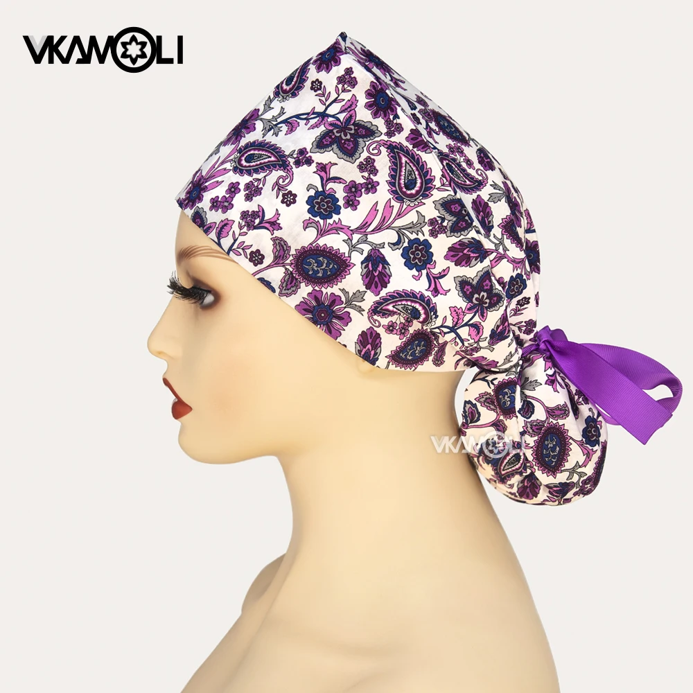 Fashion Headwrap Printed surgical cap long hair care cap dustproof scrubs hat Medical ponytail cap Turban Cotton Hat
Fashion Headwrap Printed surgical cap long hair care cap dustproof scrubs hat Medical ponytail cap Turban Cotton Hat