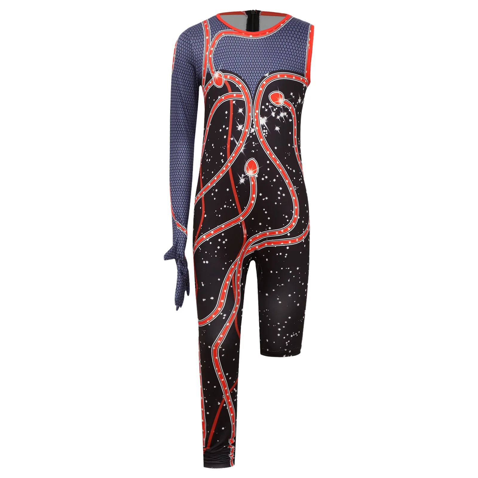 Kids Girls Snake Pattern Print Gymnastics Figure Skating Dance Bodysuit Asymmetrical Mesh Splice Jumpsuit Performance Costume
Kids Girls Snake Pattern Print Gymnastics Figure Skating Dance Bodysuit Asymmetrical Mesh Splice Jumpsuit Performance Costume