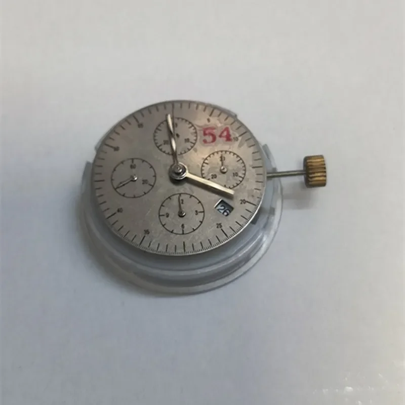 Watch accessories Produced in Dandong 7750 movement Double calendar Six needle movement Automatic chain up
Watch accessories Produced in Dandong 7750 movement Double calendar Six needle movement Automatic chain up