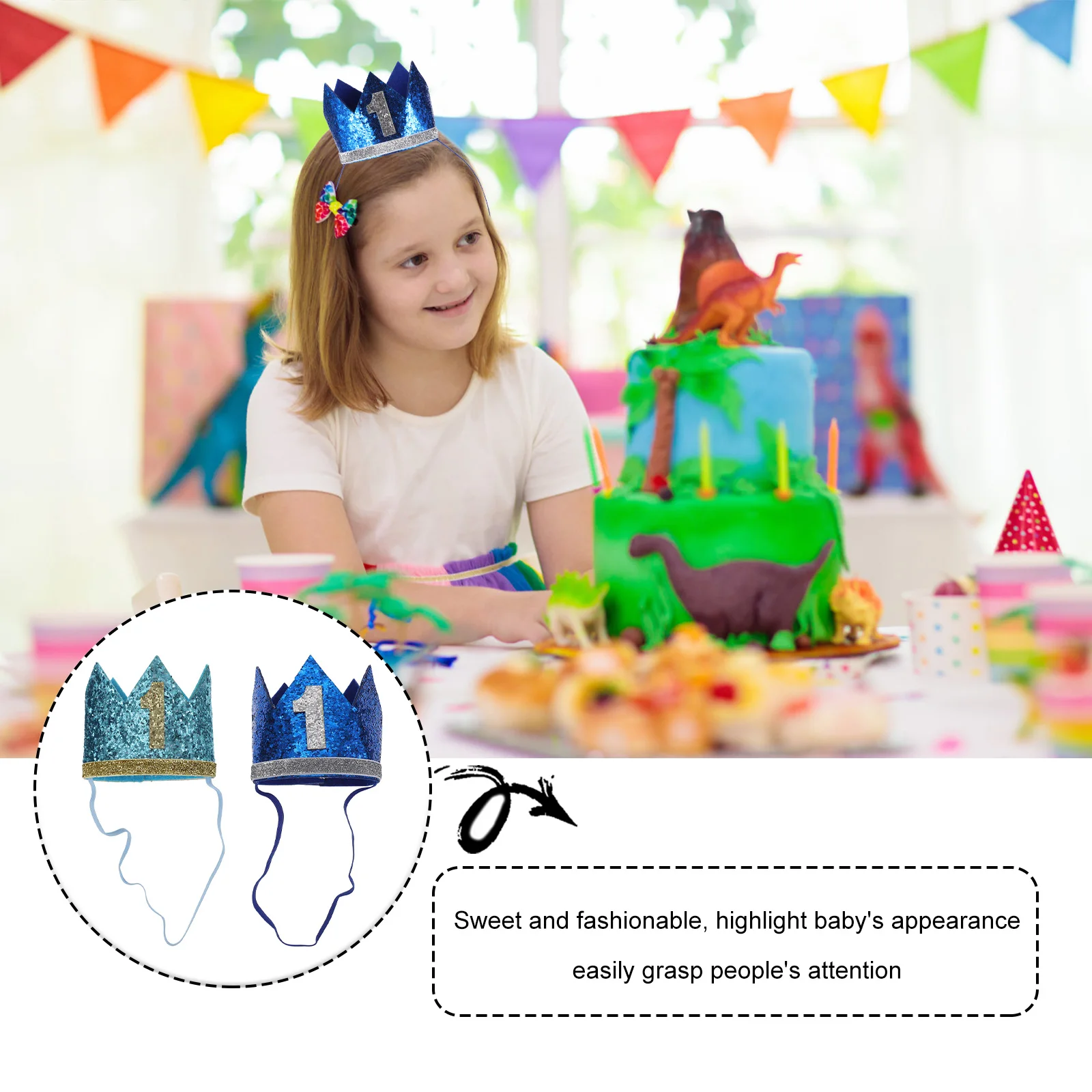Children Crown Hair Accessories Baby Birthday Hat 1st Headwear Newborn Boy Girl Party Hats Glitter Sweet Fashionable Celebrate
Children Crown Hair Accessories Baby Birthday Hat 1st Headwear Newborn Boy Girl Party Hats Glitter Sweet Fashionable Celebrate