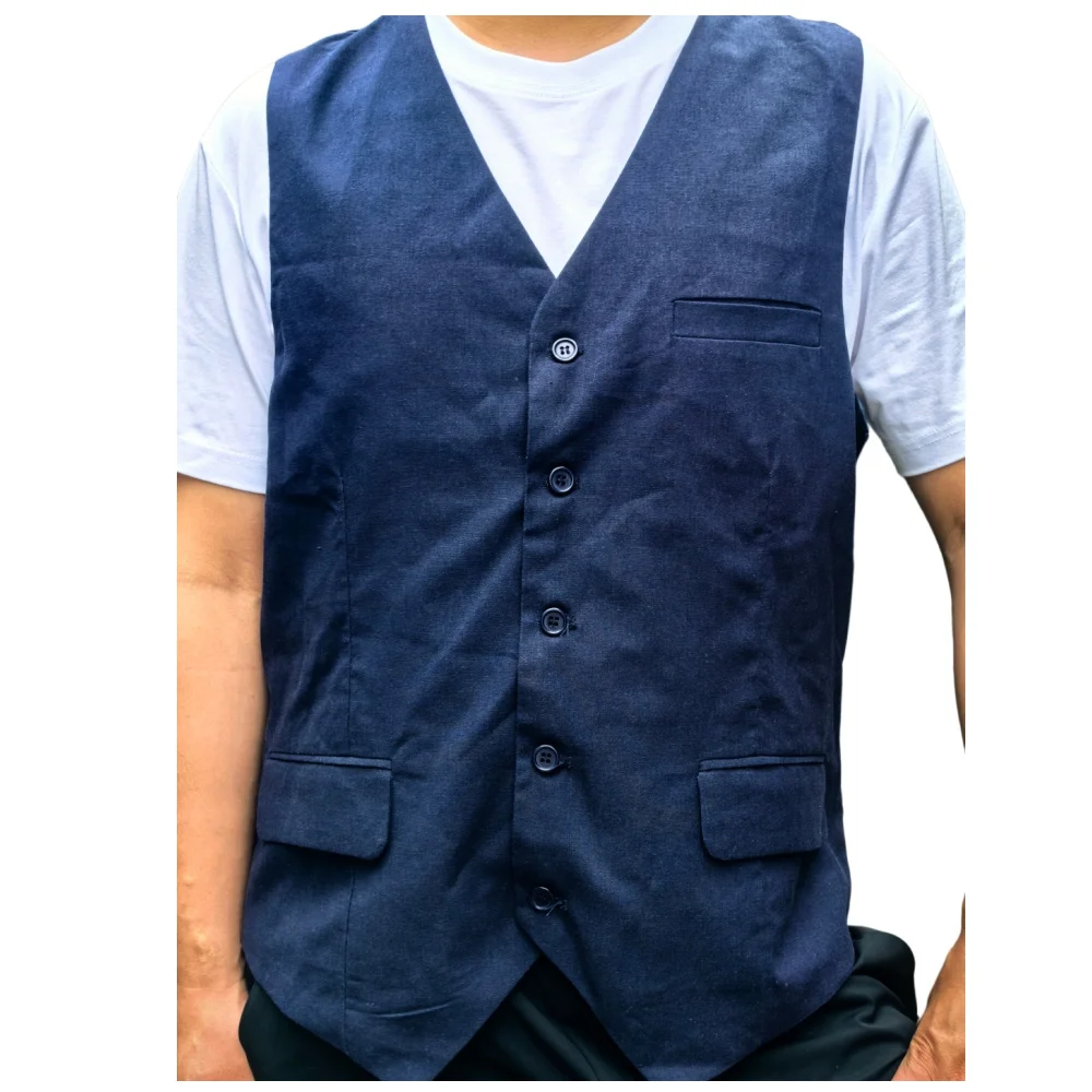 V Neck Men's Vest Linen Suit Vest Summer Leisure Cotton Linen Waistcoat For Beach
V Neck Men's Vest Linen Suit Vest Summer Leisure Cotton Linen Waistcoat For Beach
