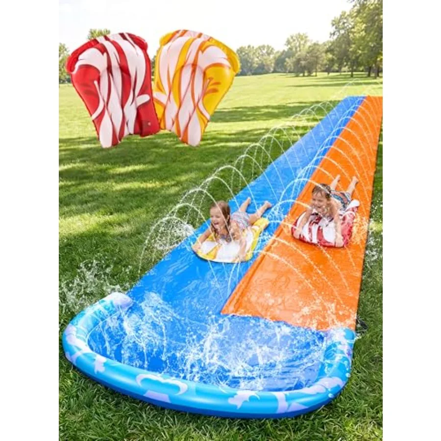 22.5ft Backyard Outdoor Water Slide with 2 Bodyboards and Built-in Sprinkler for Summer Water Fun in Blue and Red
22.5ft Backyard Outdoor Water Slide with 2 Bodyboards and Built-in Sprinkler for Summer Water Fun in Blue and Red