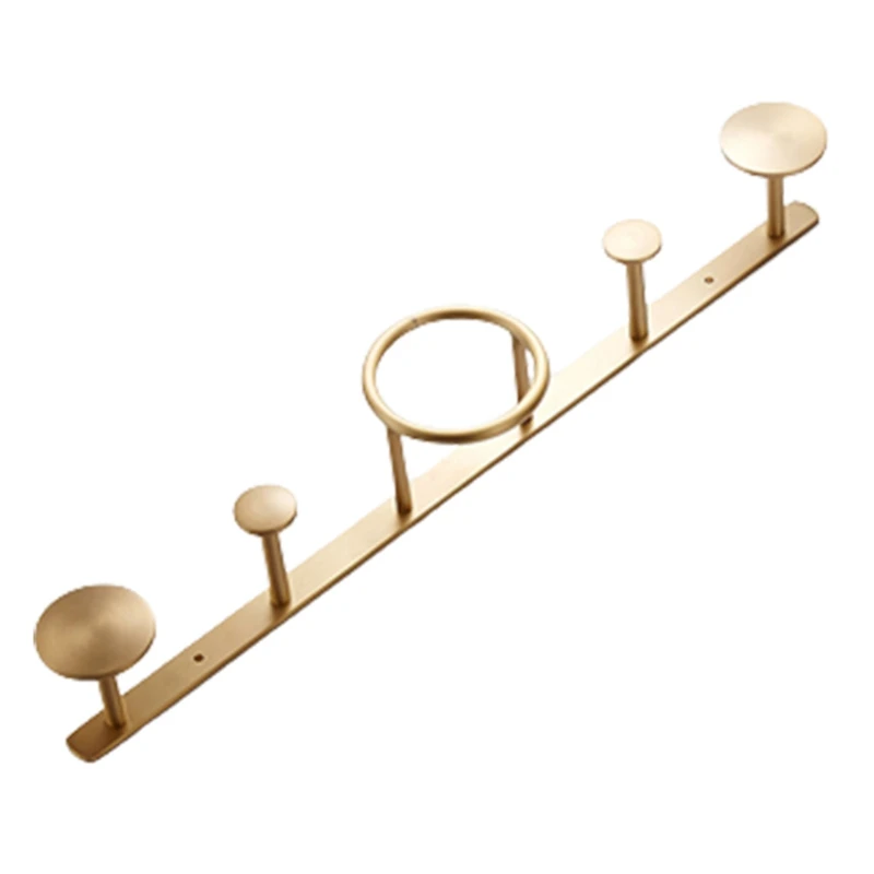AT35 Brass Coat Rack Nordic Room Wall-Mounted Towel Hanger Ring Hanger Bathroom Clothes Hook Row Hook
AT35 Brass Coat Rack Nordic Room Wall-Mounted Towel Hanger Ring Hanger Bathroom Clothes Hook Row Hook
