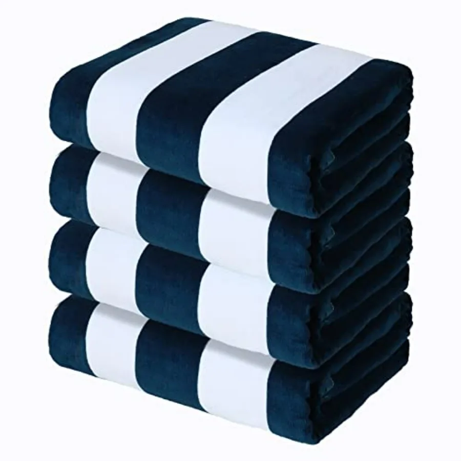 Beach towel set for travel, pool, and bath use; cotton material; dark navy color; oversized 35x70 inches, soft cabana stripe pa
Beach towel set for travel, pool, and bath use; cotton material; dark navy color; oversized 35x70 inches, soft cabana stripe pa