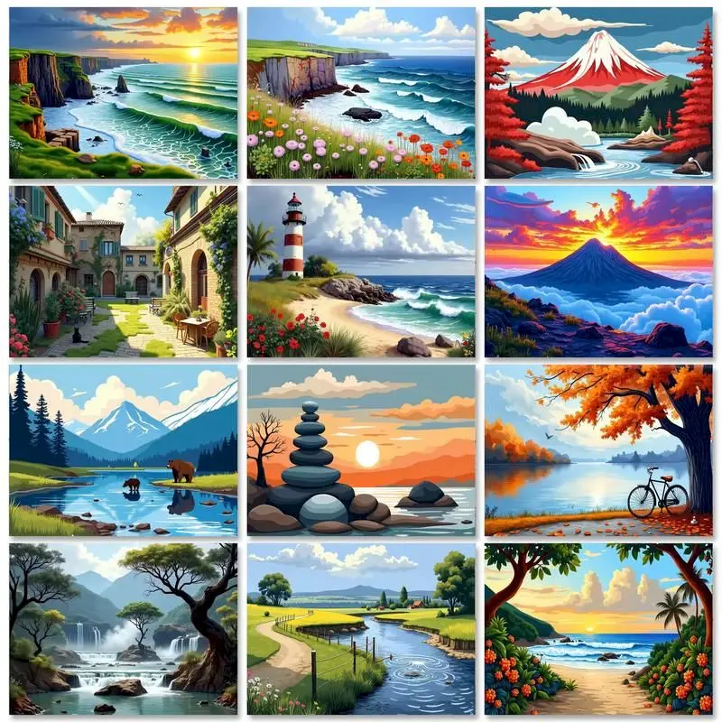 GATYZTORY Painting By Numbers Kits Landscape Drawing Frame Natural Scenery Coloring By Numbers Acrylic Paint For Home Decor
GATYZTORY Painting By Numbers Kits Landscape Drawing Frame Natural Scenery Coloring By Numbers Acrylic Paint For Home Decor