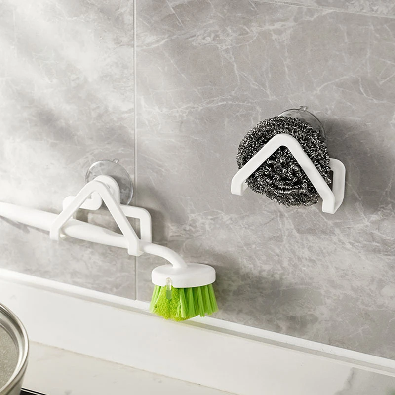Sponge Soap Organizer Suction Cup Drain Rack Kitchen Bathroom Accessory