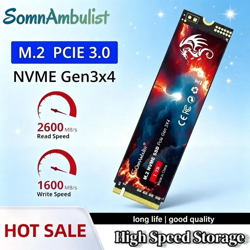 SomnAmbulist M2 NVME M.2 2280 PCIe 3.0 Internal SSD Solid State Drive 128GB 256GB 512GB 1TB For Laptop Desktop Game Console
SomnAmbulist M2 NVME M.2 2280 PCIe 3.0 Internal SSD Solid State Drive 128GB 256GB 512GB 1TB For Laptop Desktop Game Console