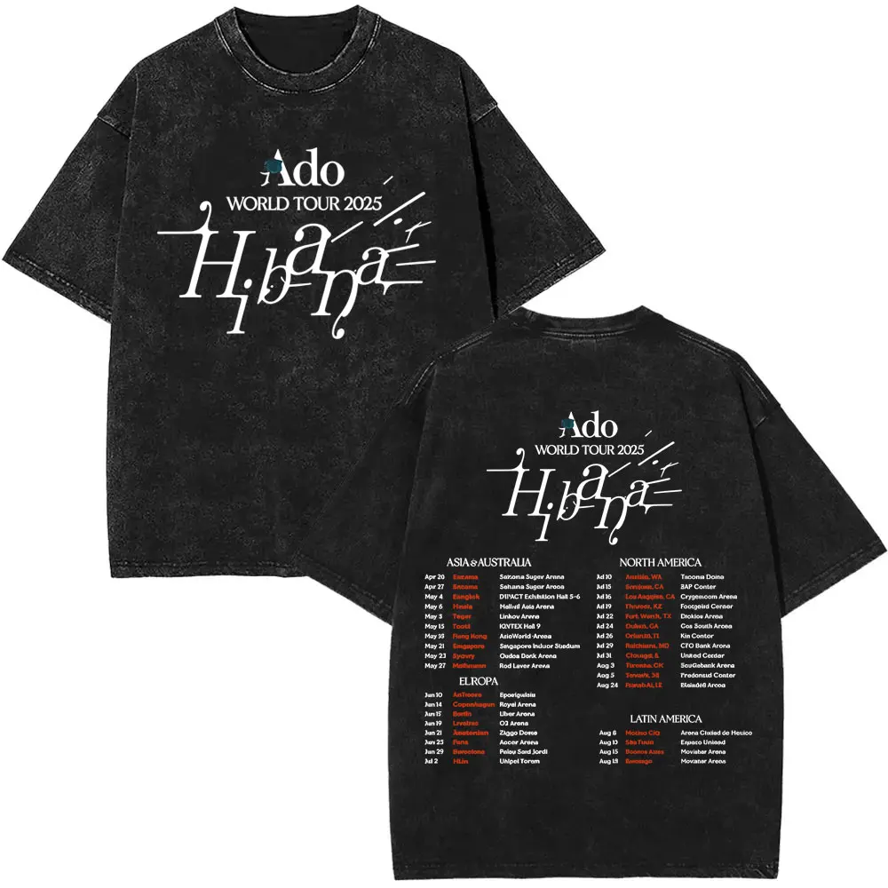 Washed Vintage Ado World Tour 2025 Hibana Double Sided Print T-shirt Men Women Fashion Japanese Style Short Sleeve T-shirts Tops
Washed Vintage Ado World Tour 2025 Hibana Double Sided Print T-shirt Men Women Fashion Japanese Style Short Sleeve T-shirts Tops