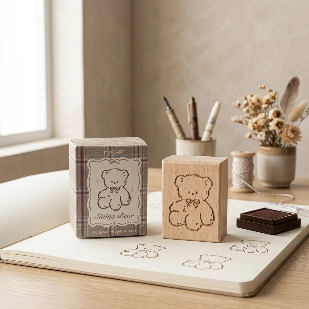 Natural Beech Wood Vintage Stamp Hand Carved Bear Pattern Rubber Stamp For Journaling Scrapbooking Decorative Art Daily Use
Natural Beech Wood Vintage Stamp Hand Carved Bear Pattern Rubber Stamp For Journaling Scrapbooking Decorative Art Daily Use