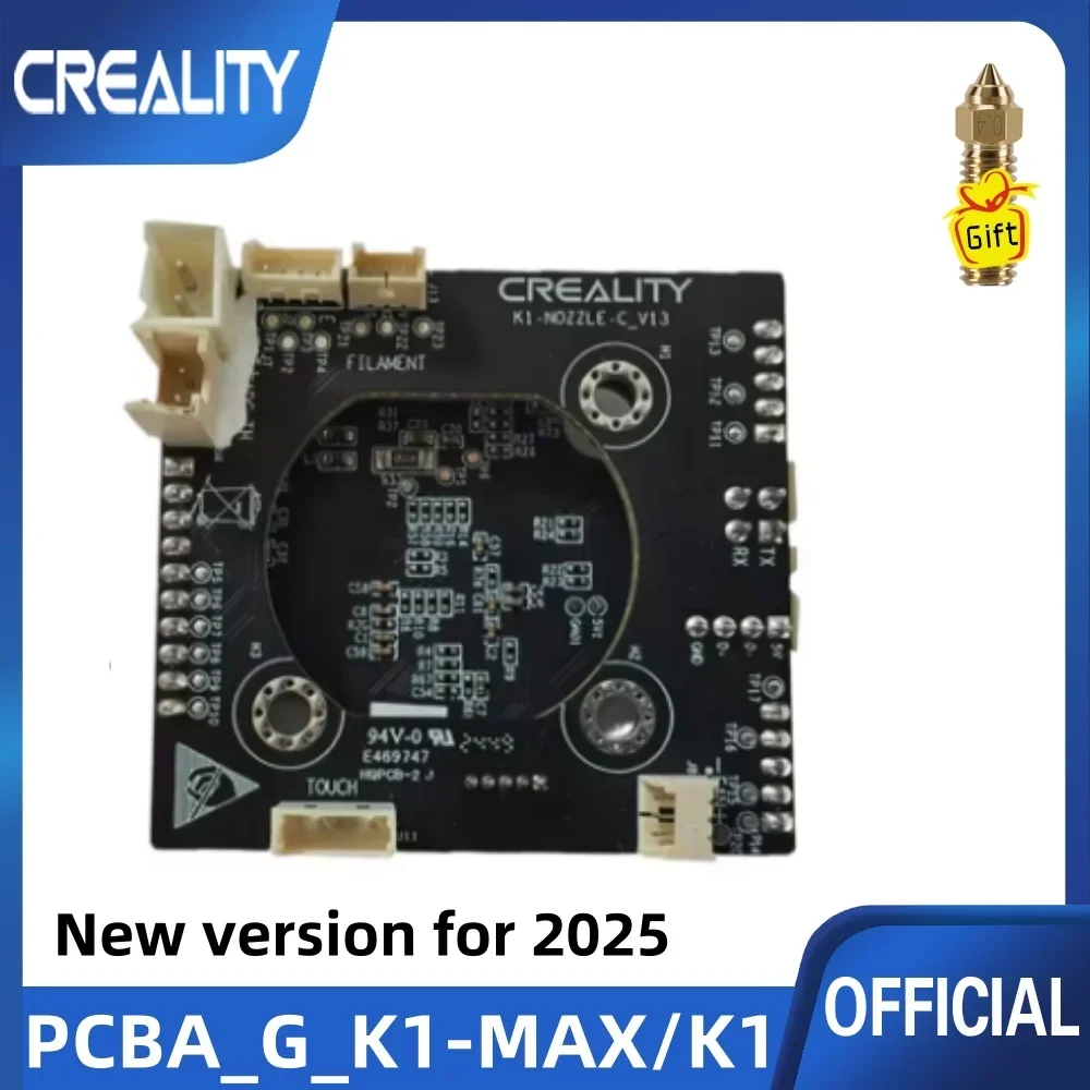 Creality Original PCBA_G_K1-MAX/K1_T9_GD32F303CBT6 NOZZLE-C-V13 Плата адаптера Замена аксессуаров для 3D-принтеров 
Creality Original PCBA_G_K1-MAX/K1_T9_GD32F303CBT6 NOZZLE-C-V13 Плата адаптера Замена аксессуаров для 3D-принтеров