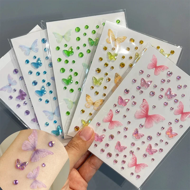 1pc Butterfly Crystal Diamond Facial Stickers Eyes Face Makeup Adhesive Shiny Rhinestone Temporary Tattoos DIY Body Arts Party D
1pc Butterfly Crystal Diamond Facial Stickers Eyes Face Makeup Adhesive Shiny Rhinestone Temporary Tattoos DIY Body Arts Party D