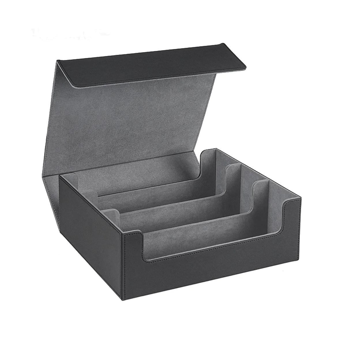 1800+ Card Deck Case for Trading Cards, Magnetic Card Storage Box Top Side-Loading Deck Case Game Cards Box Black+Gray
1800+ Card Deck Case for Trading Cards, Magnetic Card Storage Box Top Side-Loading Deck Case Game Cards Box Black+Gray