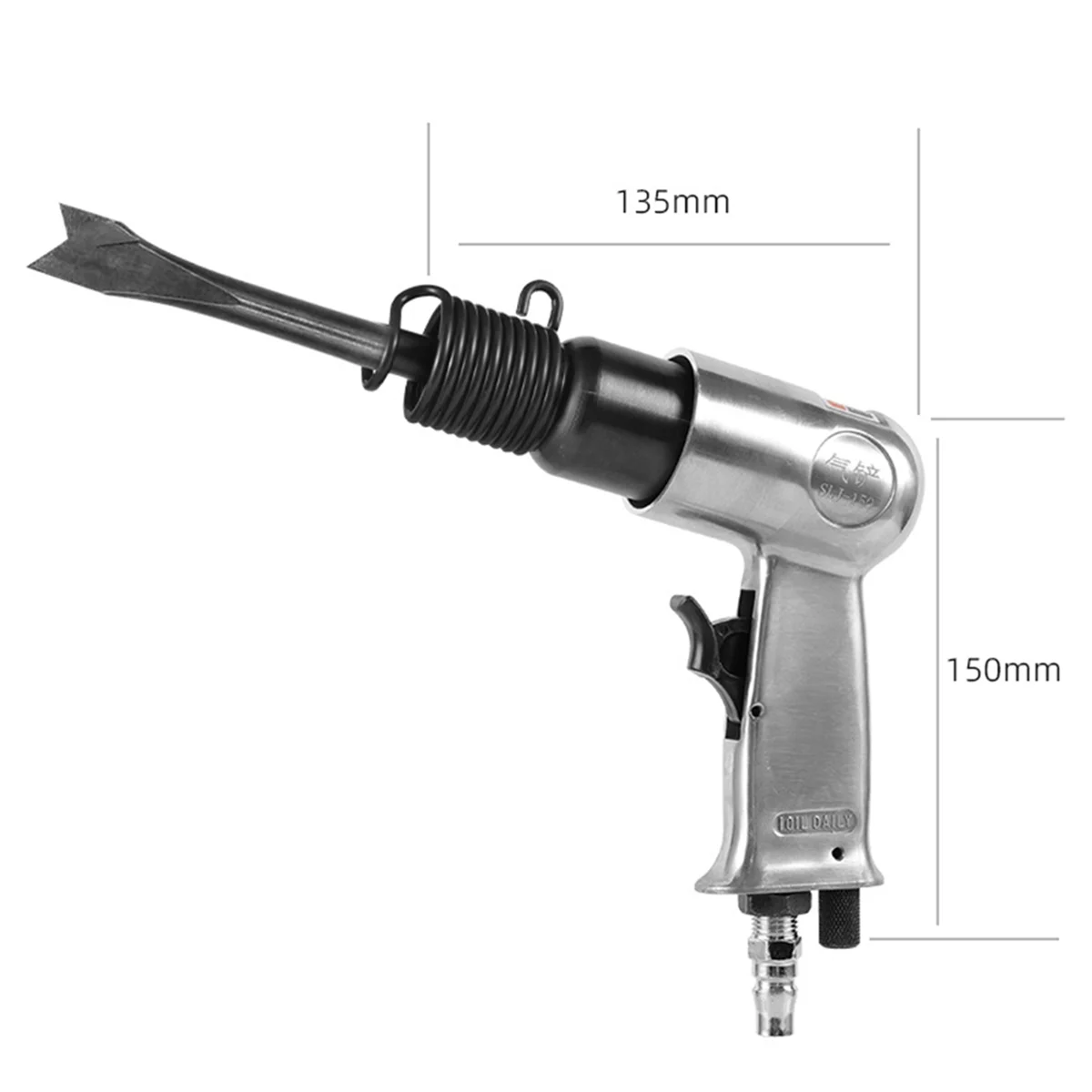QA08I Neumatic Hammer Tool Handheld Air Industrial Powerful Handle Straight Type Air Chisel Pneumatic Hammer Shovel Tool 150mm
QA08I Neumatic Hammer Tool Handheld Air Industrial Powerful Handle Straight Type Air Chisel Pneumatic Hammer Shovel Tool 150mm