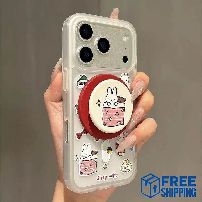Cute Miffy Phone Shell Suitable for Iphone 17 16 15 14 Cartoon Sleep Rabbit and Boris Magnetic Bracket Anti Drop Phone Case Gift
Cute Miffy Phone Shell Suitable for Iphone 17 16 15 14 Cartoon Sleep Rabbit and Boris Magnetic Bracket Anti Drop Phone Case Gift