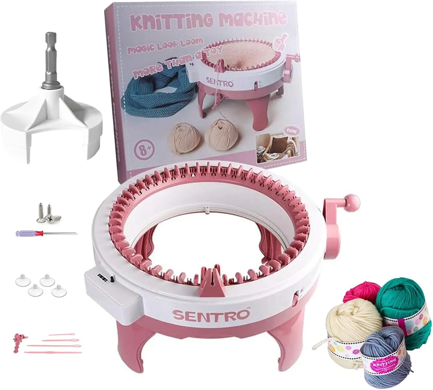 48 Needles Knitting Machine with Electric Adapter, Smart Weaving Loom, Round Spinning Crochet Machine, Row Counter, Crank Handle, Hex Steel Bit, Automatic Knit
48 Needles Knitting Machine with Electric Adapter, Smart Weaving Loom, Round Spinning Crochet Machine, Row Counter, Crank Handle, Hex Steel Bit, Automatic Knit