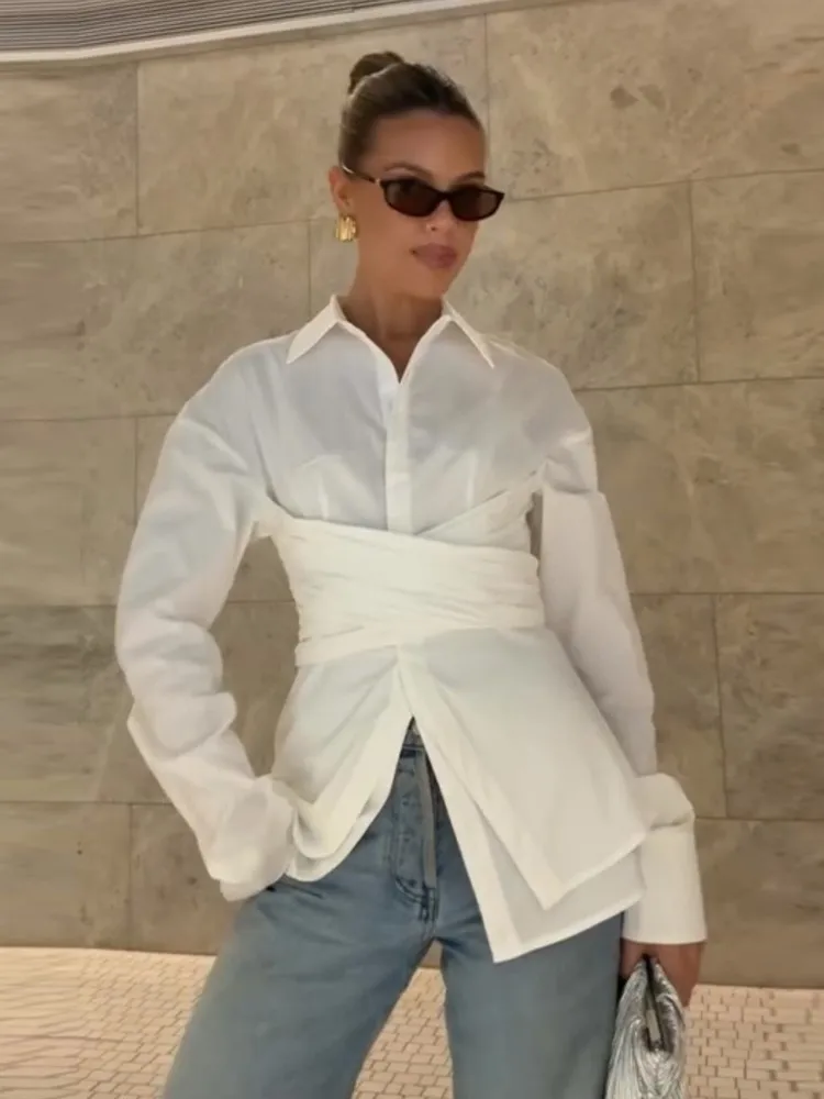 New Autumn Casual Women Wrap Lace Up Lapel Long Sleeve Slim Shirt, Elegant Office Lady Chic Blouse Tops, Y2k High Street Outfits
New Autumn Casual Women Wrap Lace Up Lapel Long Sleeve Slim Shirt, Elegant Office Lady Chic Blouse Tops, Y2k High Street Outfits