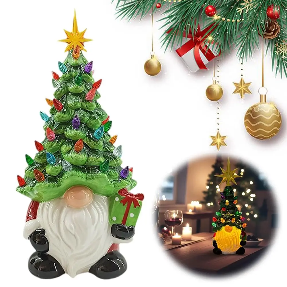Lighted Christmas Gnomes Decorations Faceless Old Man Ceramic Christmas Tree Small Mini Prelit Xmas Holiday Decor for Tabletop
Lighted Christmas Gnomes Decorations Faceless Old Man Ceramic Christmas Tree Small Mini Prelit Xmas Holiday Decor for Tabletop