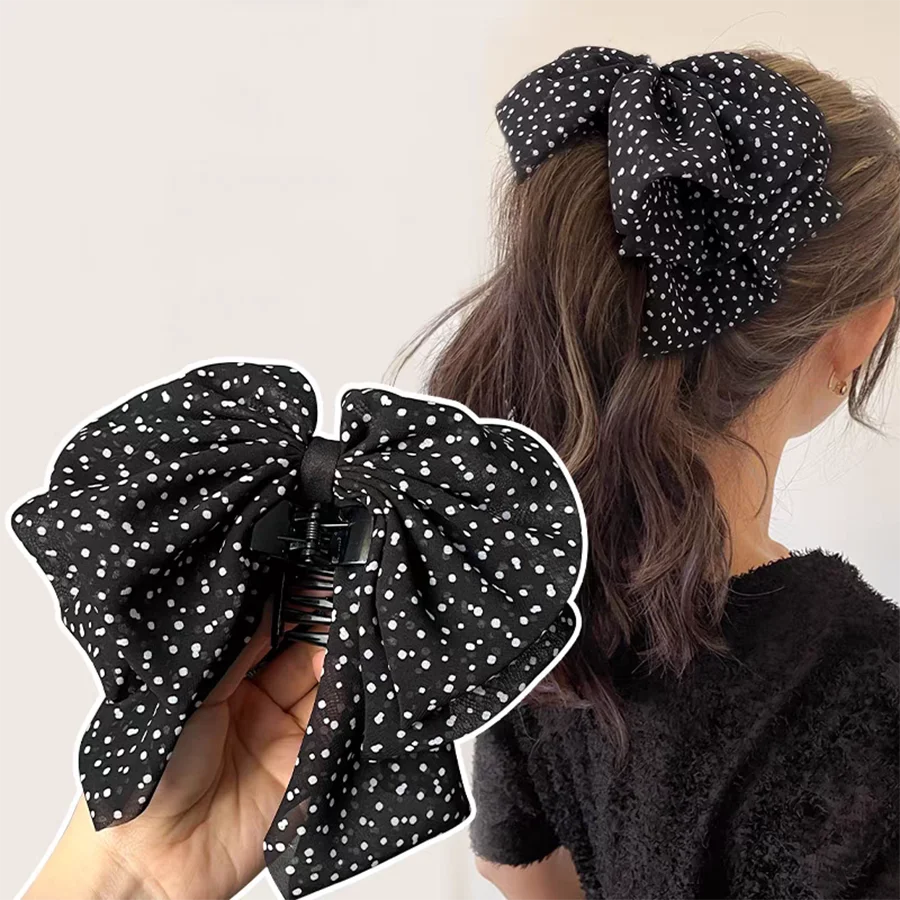 Sweetly Black Dot Bow Hair Crab Claws Clips Clamp Cute Hairpin Headband for Women Girls Fashion Hair Accessories
Sweetly Black Dot Bow Hair Crab Claws Clips Clamp Cute Hairpin Headband for Women Girls Fashion Hair Accessories