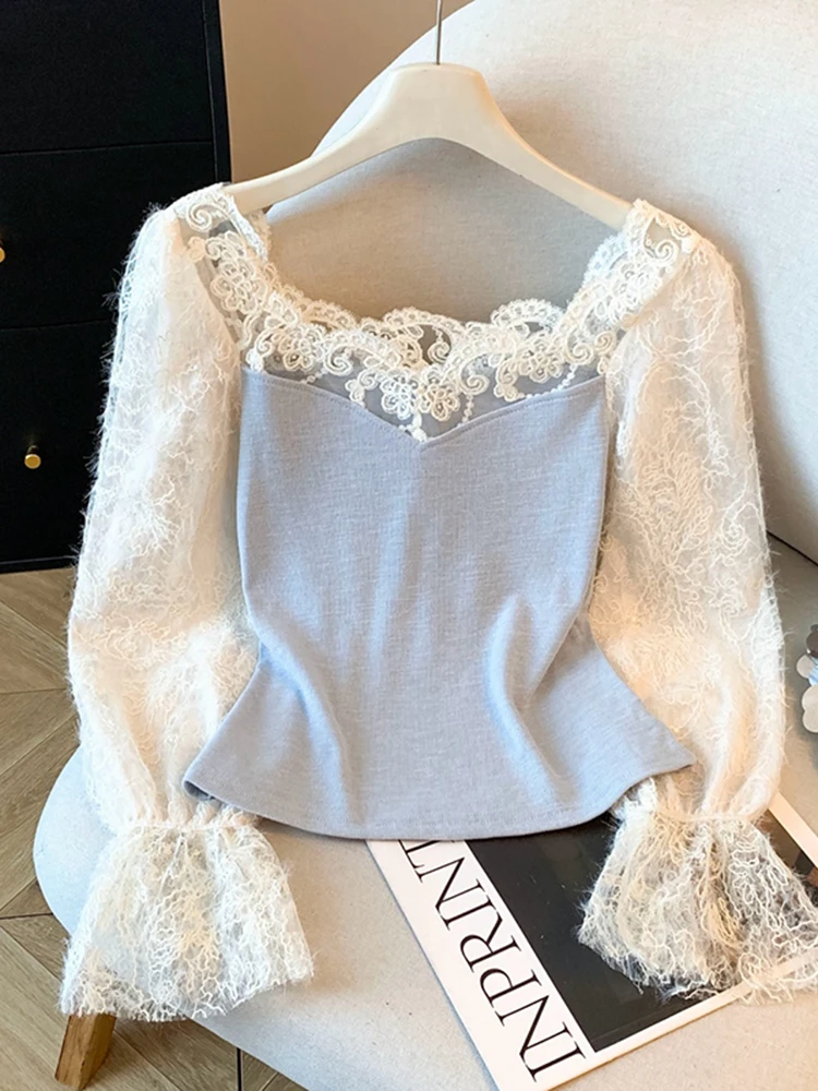 Новая весенняя женская длинная кружевная футболка-топ с лоскутным узором, облегающая, для повседневной носки и активного отдыха
Новая весенняя женская длинная кружевная футболка-топ с лоскутным узором, облегающая, для повседневной носки и активного отдыха