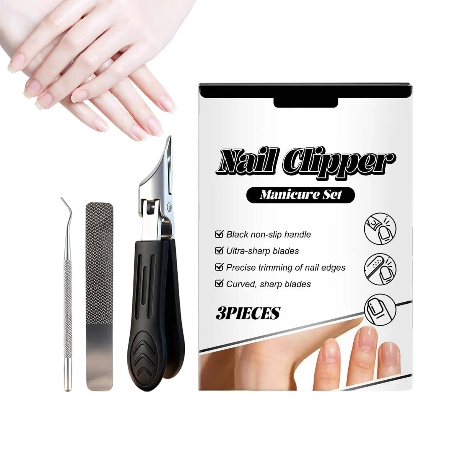 Angled Nail Clippers Wide Opening Anti-splash Nail Trimmer Ingrown Toenail Clippers for Seniors Adults Manicure Pedicure Home
Angled Nail Clippers Wide Opening Anti-splash Nail Trimmer Ingrown Toenail Clippers for Seniors Adults Manicure Pedicure Home