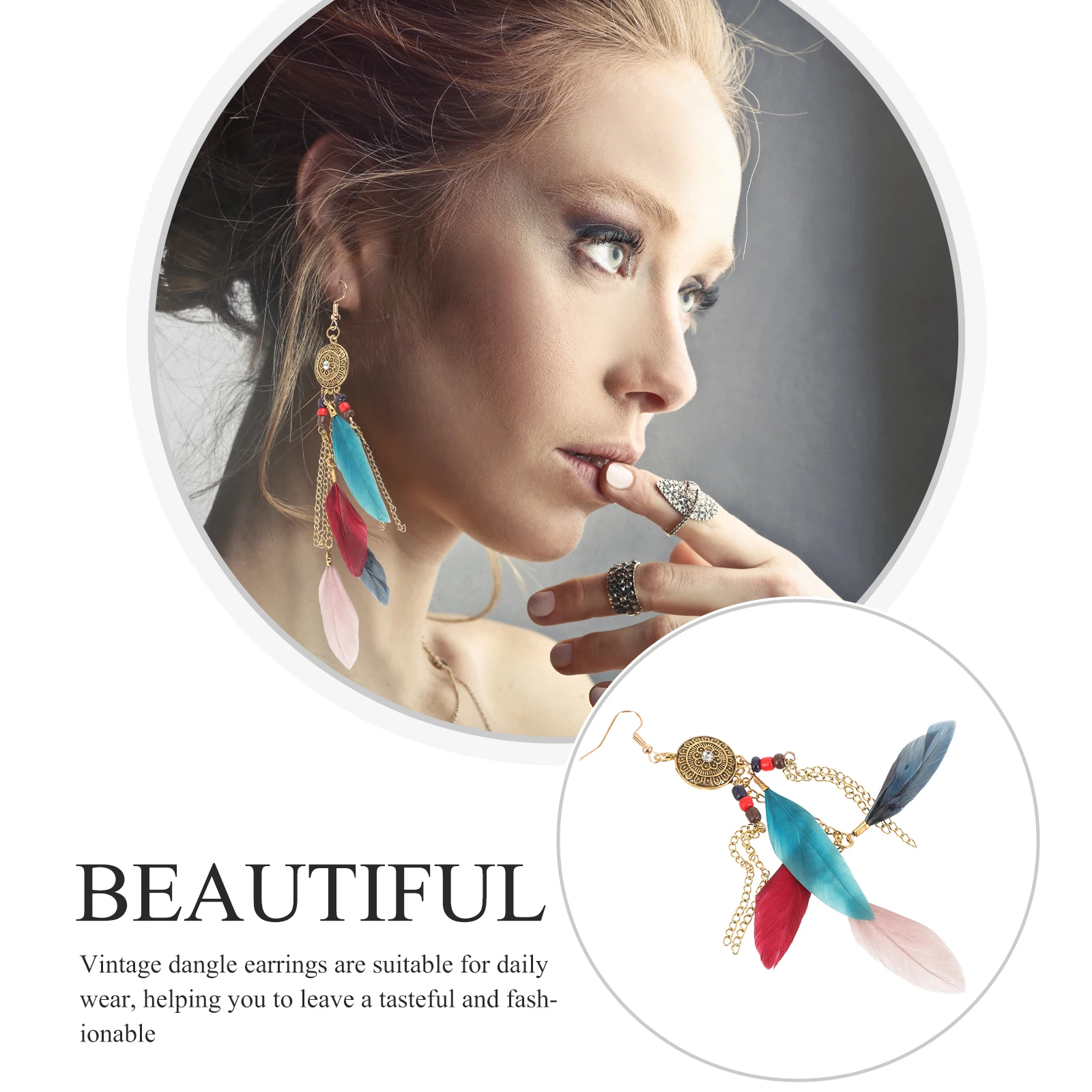 1 Pair Vintage Tassel Plume Dangle Earrings Bohemian Western Cowgirl Drop Trendy Feminine Jewelry Gift For Women
1 Pair Vintage Tassel Plume Dangle Earrings Bohemian Western Cowgirl Drop Trendy Feminine Jewelry Gift For Women