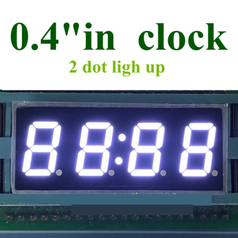 20PCS White 0.4 Inch Common Anode 7 Segment 4 Digit Super 0.4" 0.4in Clock LED Display Time 12 Pins for DIY
20PCS White 0.4 Inch Common Anode 7 Segment 4 Digit Super 0.4" 0.4in Clock LED Display Time 12 Pins for DIY