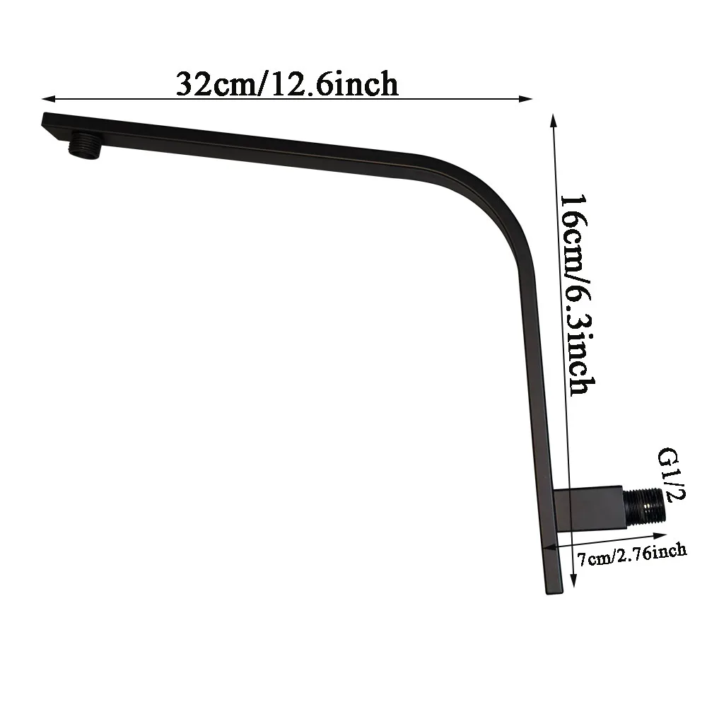 Square Black Chrome Wall Mounted Shower Arm Flange High Rise Riser Rain Shower Complete Bathroom Hardware Fitting
Square Black Chrome Wall Mounted Shower Arm Flange High Rise Riser Rain Shower Complete Bathroom Hardware Fitting