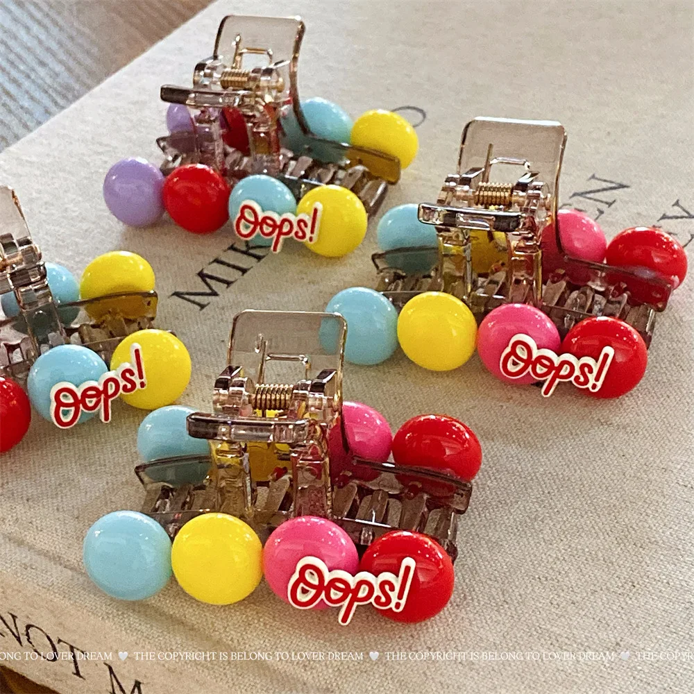 Fashion Korean Letter Dopamine Colorful Bead Hair Clip Sweet Cute Candy Bean Bun Hair Clip Shark Clip Hair Accessories Hair Clip
Fashion Korean Letter Dopamine Colorful Bead Hair Clip Sweet Cute Candy Bean Bun Hair Clip Shark Clip Hair Accessories Hair Clip