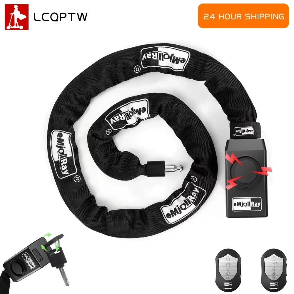 Security Chain Lock With Wireless Remote Control Alarm for Ninebot Max G30 G2 Electric Scooter For Dualtron/Zero For E-bike
Security Chain Lock With Wireless Remote Control Alarm for Ninebot Max G30 G2 Electric Scooter For Dualtron/Zero For E-bike