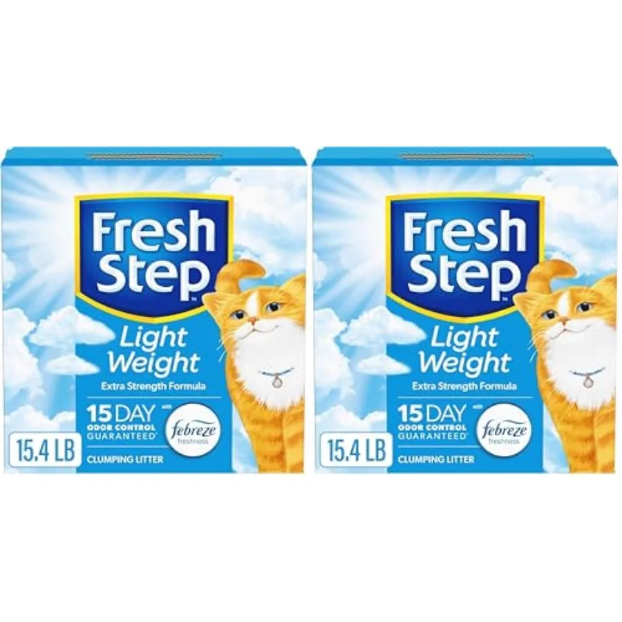 Clumping Cat Litter, Lightweight, Extreme, Long Lasting Odor Control Kitty Litter with Activated Charcoal, Low Dust Formula, 15
Clumping Cat Litter, Lightweight, Extreme, Long Lasting Odor Control Kitty Litter with Activated Charcoal, Low Dust Formula, 15