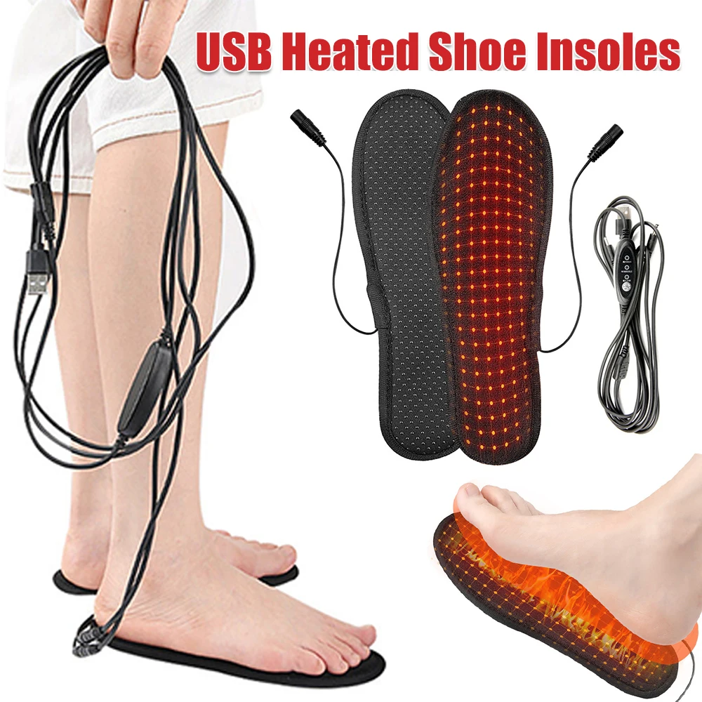 USB Heated Shoe Insoles Feet Warm Sock Pad Mat Winter Electric Heated Insoles for Women Men
USB Heated Shoe Insoles Feet Warm Sock Pad Mat Winter Electric Heated Insoles for Women Men