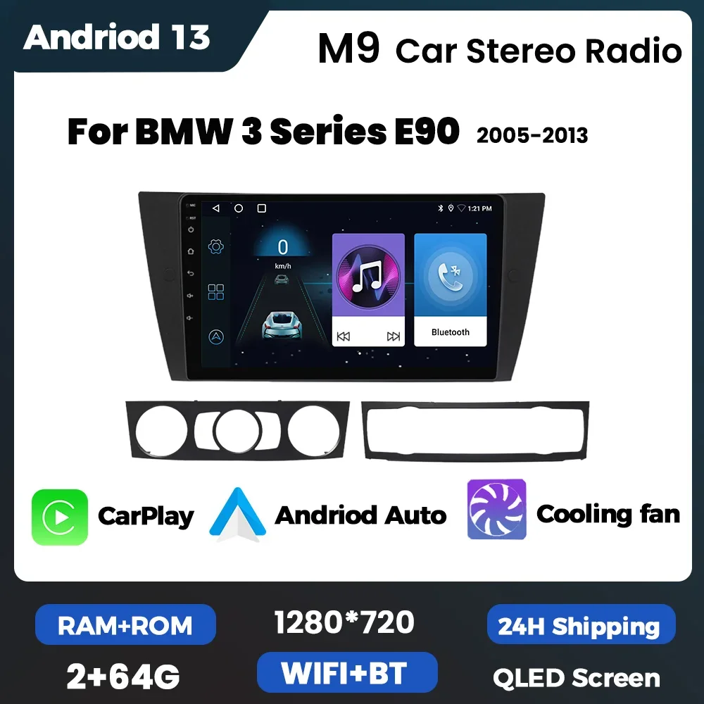 Android 13 Car Radio For BMW E90 E91 E92 E93 Navigation GPS with Carplay Auto Multimedia Stereo Head Unit
Android 13 Car Radio For BMW E90 E91 E92 E93 Navigation GPS with Carplay Auto Multimedia Stereo Head Unit