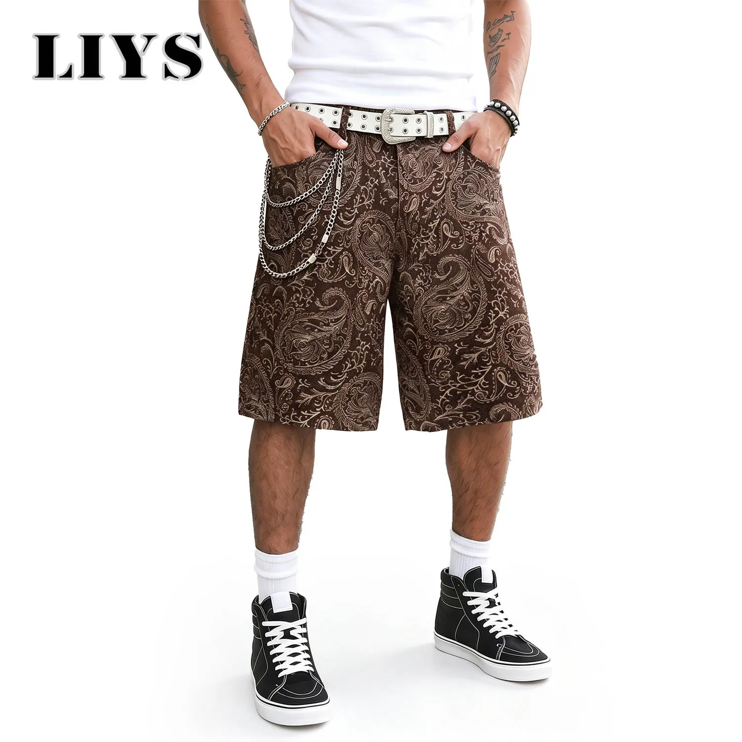 LIYS American Retro Cashew Flower Cowboy Men's Summer High Street Wide Leg Loose Rascal Handsome Straight Pants Trendy Y2K
LIYS American Retro Cashew Flower Cowboy Men's Summer High Street Wide Leg Loose Rascal Handsome Straight Pants Trendy Y2K