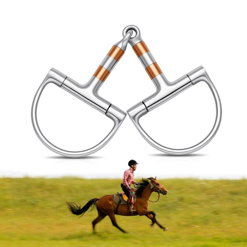 Stainless Steel D Ring Snaffle Bit for Horses Snaffle Mouth Gentle Horse Bit with Copper Roller for Training
Stainless Steel D Ring Snaffle Bit for Horses Snaffle Mouth Gentle Horse Bit with Copper Roller for Training