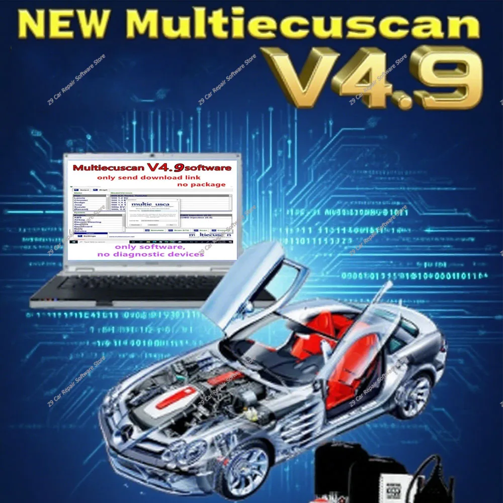 NEW Multiecuscan V4.9 For Fiat/Chrysler/Dodge/Jeep/Suzuki Scanner Software 4.9 Work With ELM327 / OBD II Diagnostic Tools
NEW Multiecuscan V4.9 For Fiat/Chrysler/Dodge/Jeep/Suzuki Scanner Software 4.9 Work With ELM327 / OBD II Diagnostic Tools