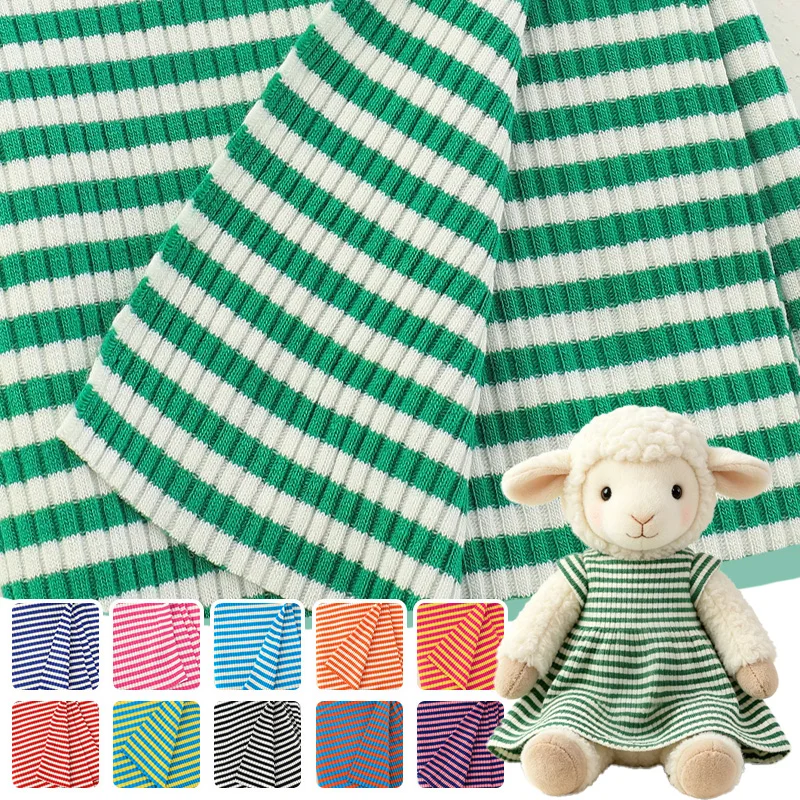 Pure Cotton Rib Combed Rainbow Cuff Fabric Striped Stretch for Sewing Base Shirt Knitting Neckline Handmade Doll Clothes Cloth
Pure Cotton Rib Combed Rainbow Cuff Fabric Striped Stretch for Sewing Base Shirt Knitting Neckline Handmade Doll Clothes Cloth