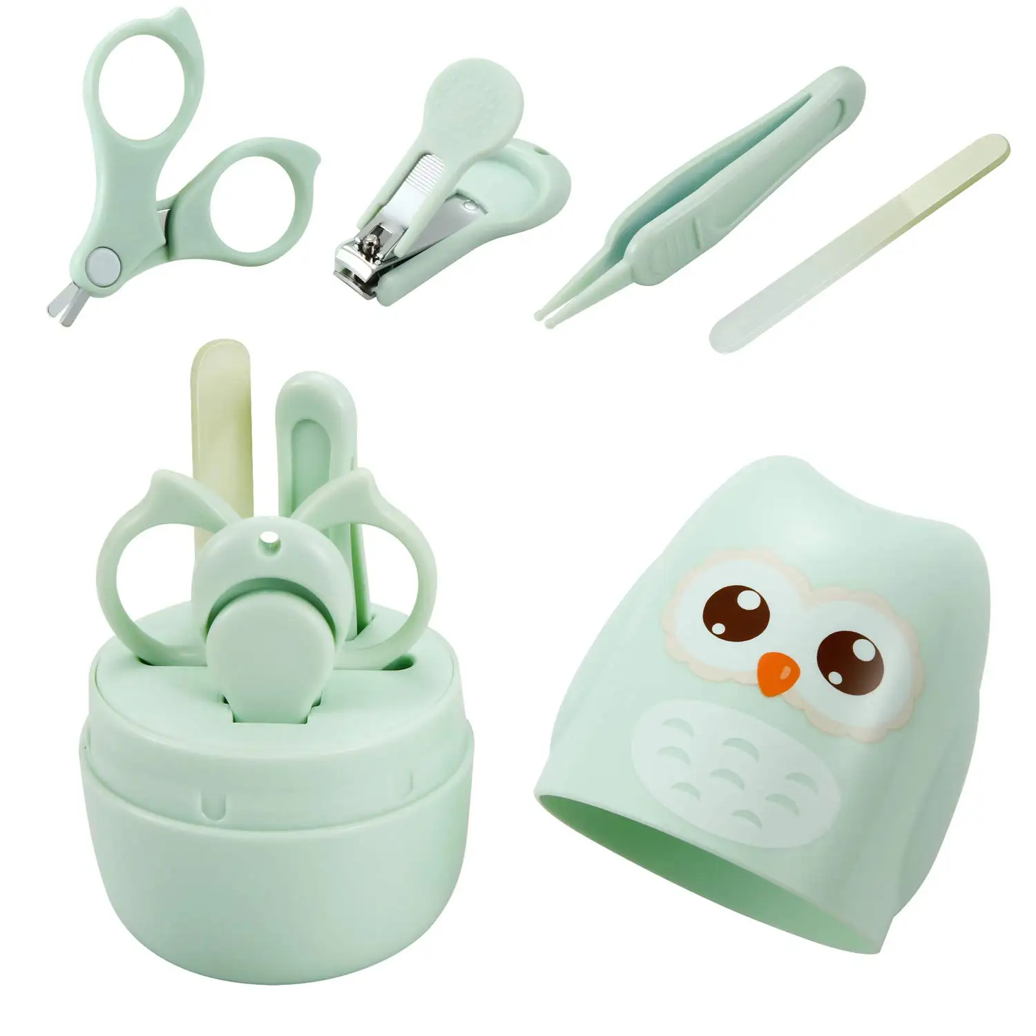 Safe Baby Manicure Kit, Portable Nail Care Set with Clipper Scissor File Tweezer Box for Kids
Safe Baby Manicure Kit, Portable Nail Care Set with Clipper Scissor File Tweezer Box for Kids