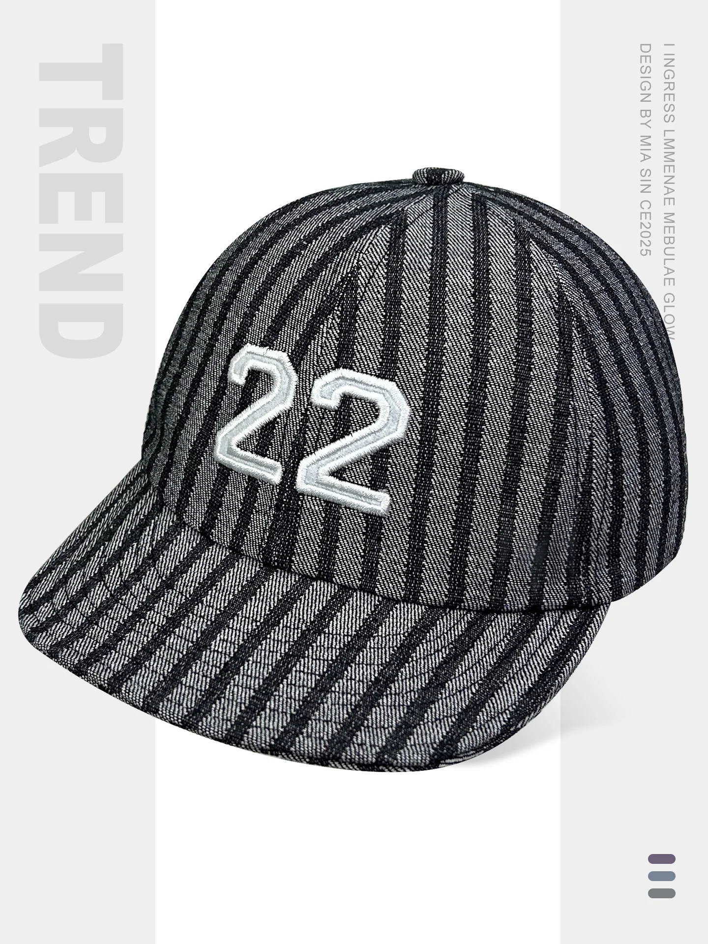 Striped short brim cap cowboy street hip hop skateboard hat big head circumference baseball cap men
Striped short brim cap cowboy street hip hop skateboard hat big head circumference baseball cap men