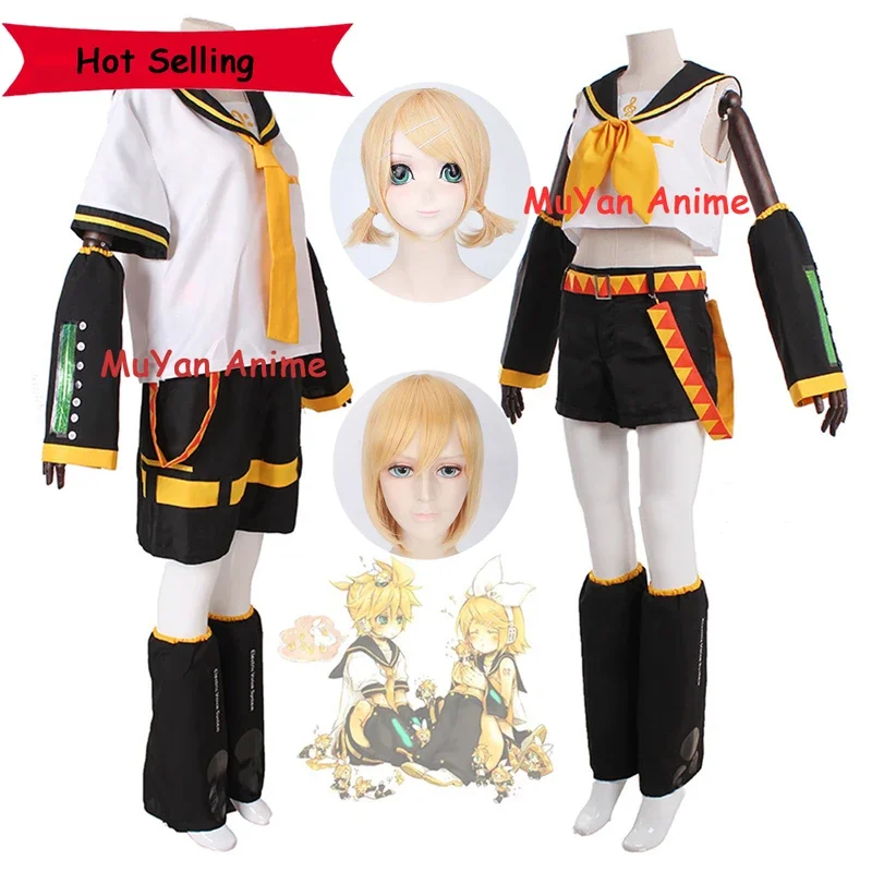 Anime Vocaloid Miku Cosplay Costume Sister Rin Brother Len Halloween Party Uniform Yellow Wigs Christmas Gifts Tops Shorts
Anime Vocaloid Miku Cosplay Costume Sister Rin Brother Len Halloween Party Uniform Yellow Wigs Christmas Gifts Tops Shorts