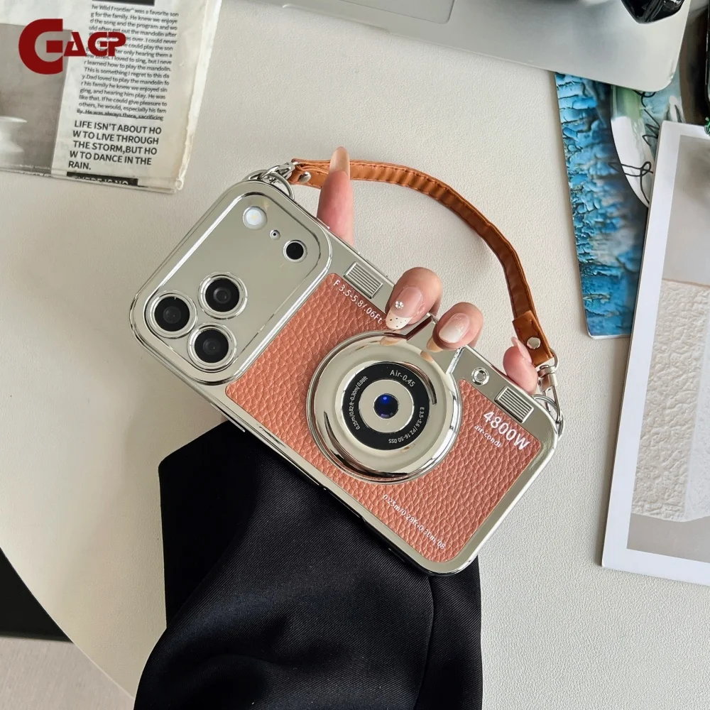 Luxury Plating Camera Wrist Strap Phone Case For iPhone 17 Pro Max 16 15 14 13 Pro Max Plus 12 Lanyard Soft Shockproof Cover
Luxury Plating Camera Wrist Strap Phone Case For iPhone 17 Pro Max 16 15 14 13 Pro Max Plus 12 Lanyard Soft Shockproof Cover