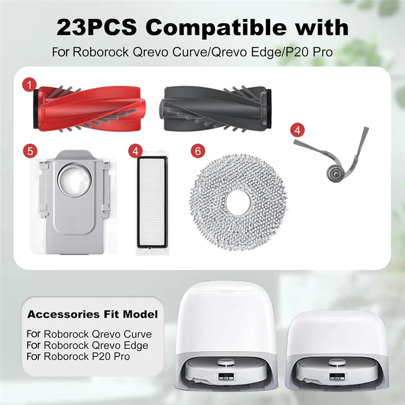 A02M-For Roborock Qrevo Curve/Qrevo Edge/P20 Pro Roller Side Brushes Hepa Filter Mop Cloth Dust Bags Replacement Parts
A02M-For Roborock Qrevo Curve/Qrevo Edge/P20 Pro Roller Side Brushes Hepa Filter Mop Cloth Dust Bags Replacement Parts