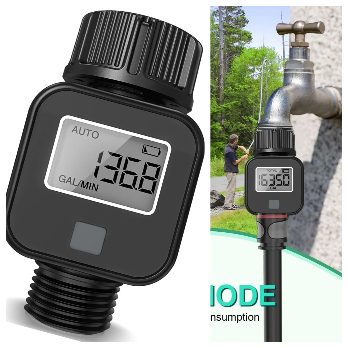 New Digital Wireless Water Flow Meter Flow Sensor with LCD Screen for Garden Irrigation Water Monitoring System
New Digital Wireless Water Flow Meter Flow Sensor with LCD Screen for Garden Irrigation Water Monitoring System