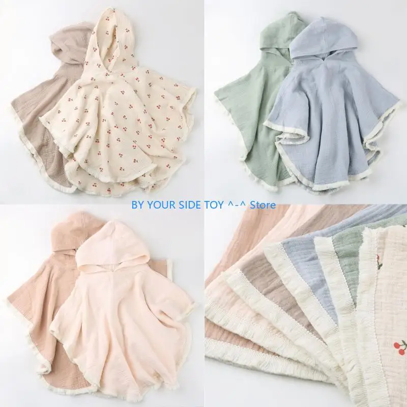Cartoon Baby Hooded Towel Cotton Bathing Towel for Boys Girls 2-Layers Bathrobe Breathable Sleepwear Infant Ponchos U6XE
Cartoon Baby Hooded Towel Cotton Bathing Towel for Boys Girls 2-Layers Bathrobe Breathable Sleepwear Infant Ponchos U6XE