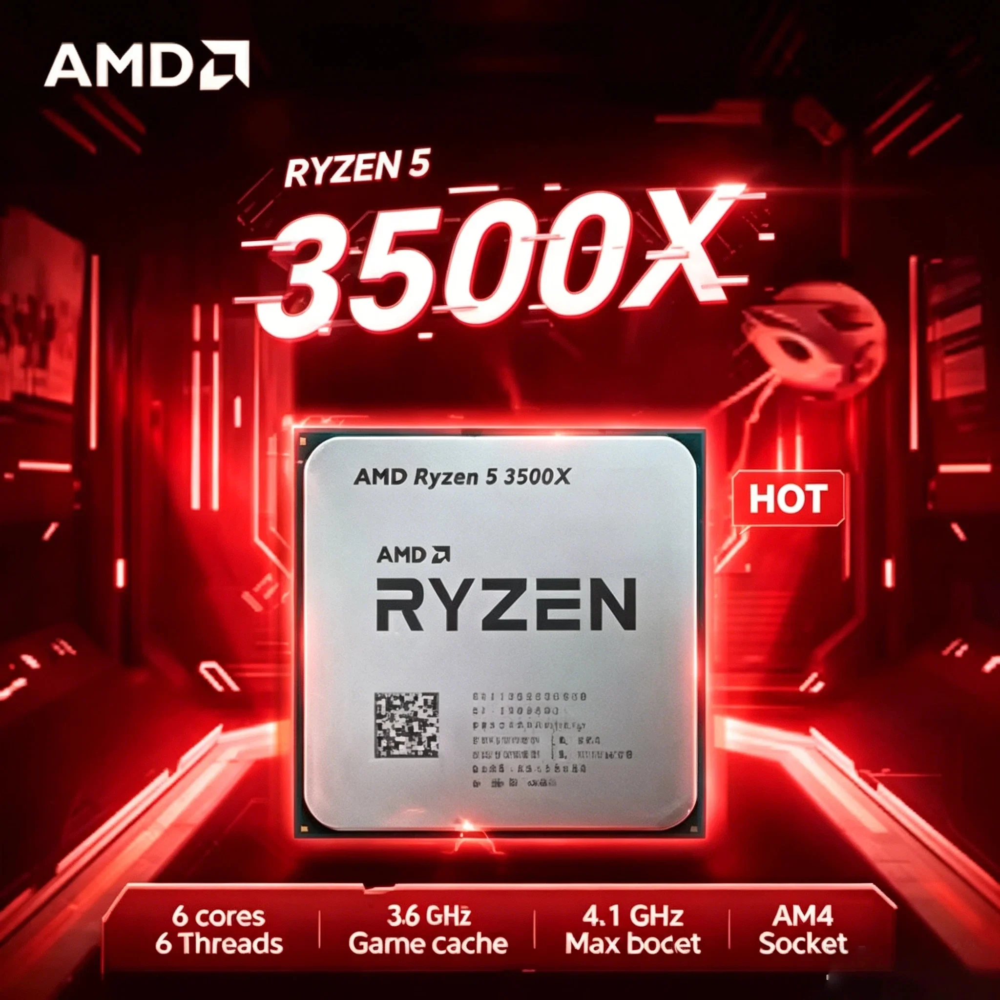 AMD Ryzen 5 3500X R5 3500X 3.6GHz Six Core Six Thread CPU Processor 7NM 65W L3 32M Socket AM4 Without Package Pro Max
AMD Ryzen 5 3500X R5 3500X 3.6GHz Six Core Six Thread CPU Processor 7NM 65W L3 32M Socket AM4 Without Package Pro Max