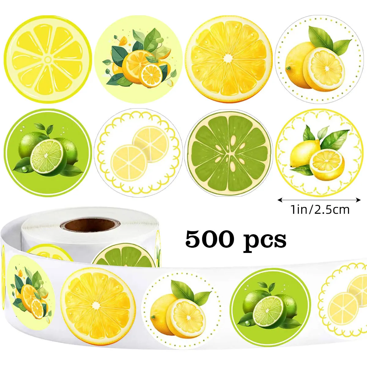 500 stickers/roll Cartoon lemon doodle stickers Round sealing stickers Gift envelopes Greeting cards Party journal supplies
500 stickers/roll Cartoon lemon doodle stickers Round sealing stickers Gift envelopes Greeting cards Party journal supplies