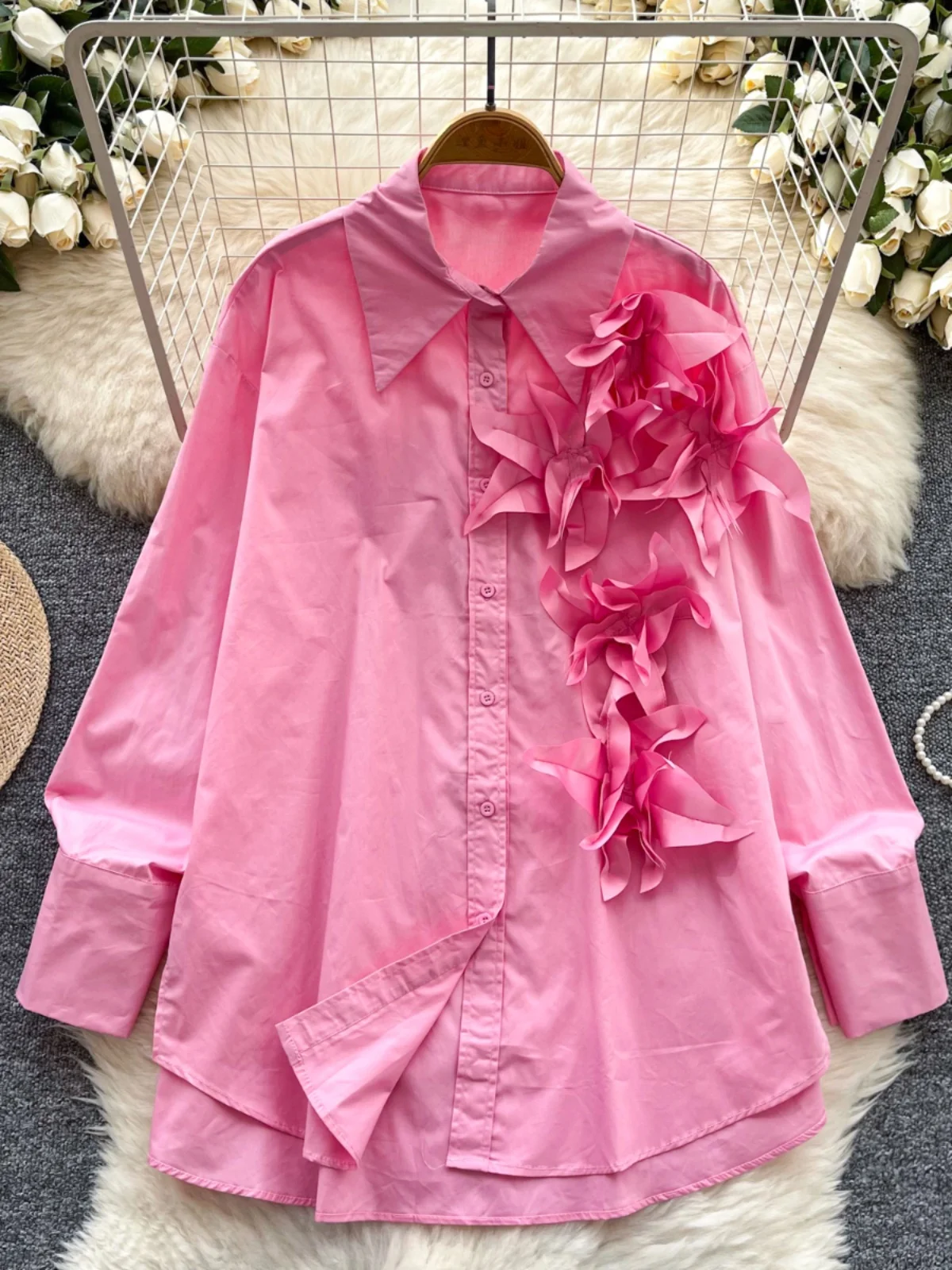 Женская зимняя модная блузка с воротником, элегантный корейский дизайн, свободный крой, длинный рукав, для повседневной носки
Женская зимняя модная блузка с воротником, элегантный корейский дизайн, свободный крой, длинный рукав, для повседневной носки