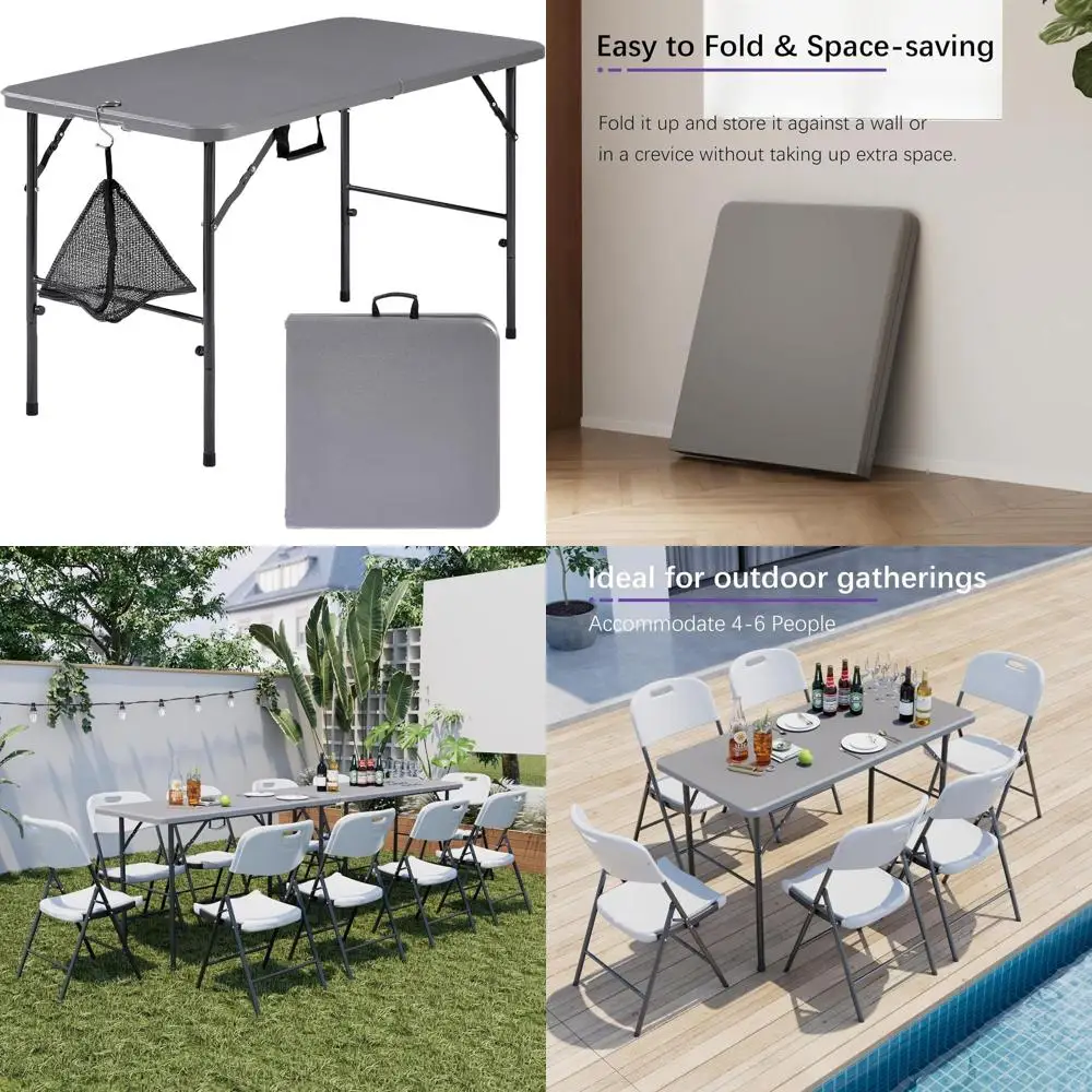 Portable Heavy-Duty Folding Table with Mesh Bag, Suitable for Indoor and Outdoor Use, Ideal for Picnics, Parties, and Camping, L
Portable Heavy-Duty Folding Table with Mesh Bag, Suitable for Indoor and Outdoor Use, Ideal for Picnics, Parties, and Camping, L