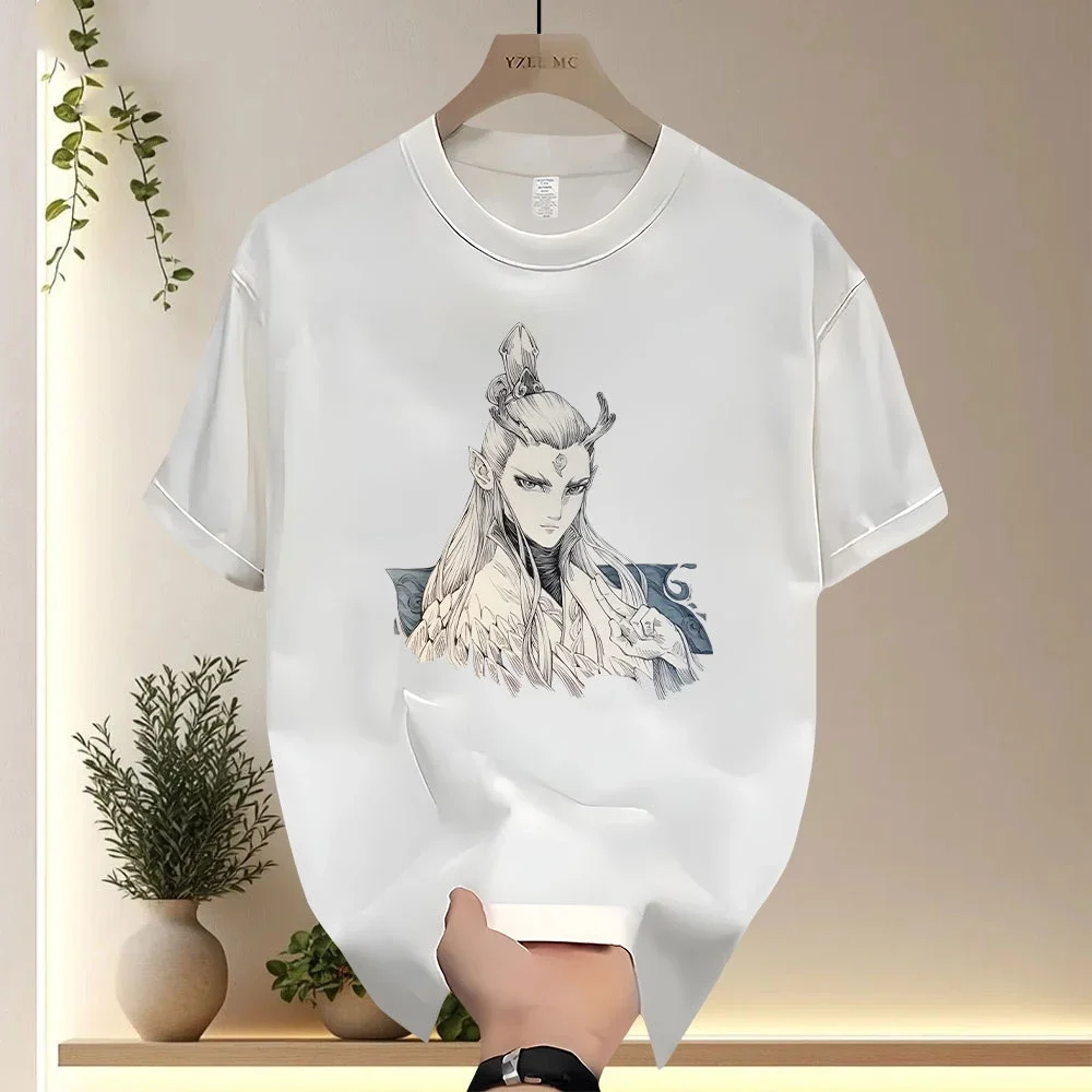 Summer Heavyweight Pure Cotton Printed ort Sve T-irt ex Loose Fit Youthful Vitali Sle Straight Hem round Ne
Summer Heavyweight Pure Cotton Printed ort Sve T-irt ex Loose Fit Youthful Vitali Sle Straight Hem round Ne