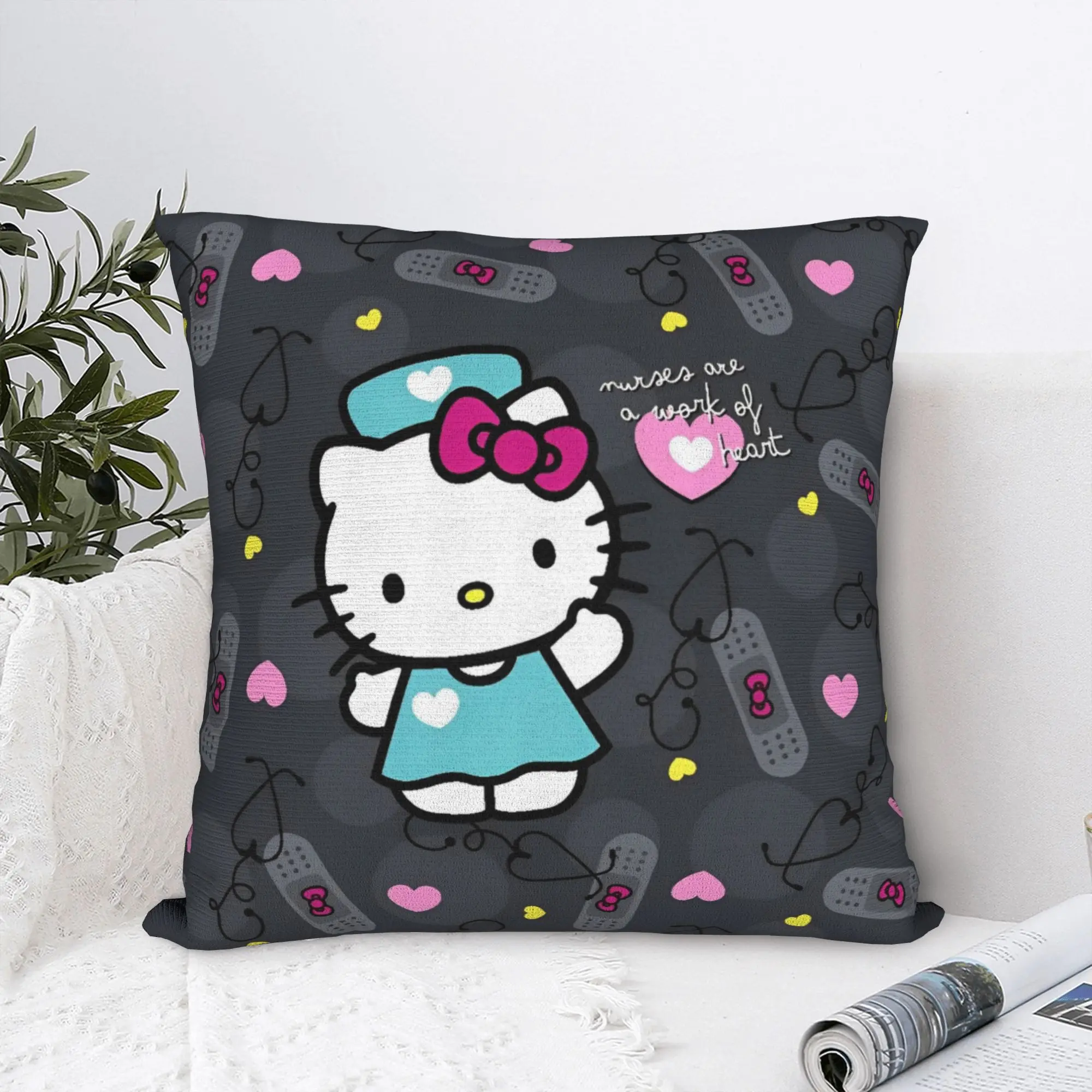 Hello Kitty Nurses Day Pillowcase Polyester Cushion Cover Gift Florence Nightingale Throw Pillow Case Cover Bed Square 40*40cm
Hello Kitty Nurses Day Pillowcase Polyester Cushion Cover Gift Florence Nightingale Throw Pillow Case Cover Bed Square 40*40cm