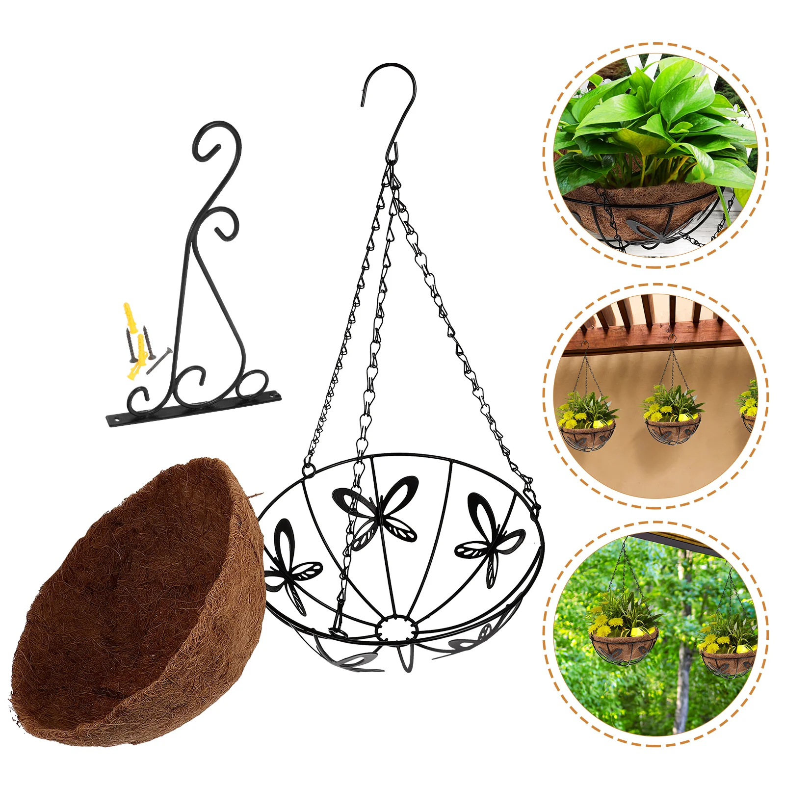 Durable Iron Hanging Flowerpot Outdoor Indoor Garden Balcony Decor Liner Air Permeable Water Absorbent Hydrophobic Hooked
Durable Iron Hanging Flowerpot Outdoor Indoor Garden Balcony Decor Liner Air Permeable Water Absorbent Hydrophobic Hooked